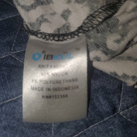 IBKUL Size M DOREEN Black & White Short Sleeve Mock 1/4 Zip Golf Shirt - Picture 5 of 7